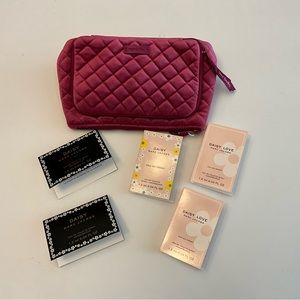 VERA BRADLEY QUILTED COSMETIC BAG & SAMPLES